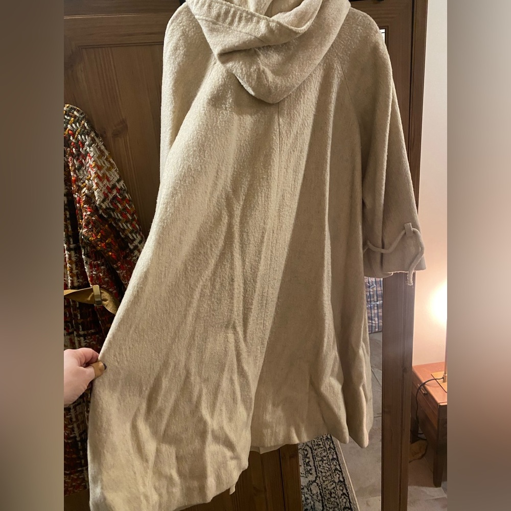 Vintage full length swing coat with hood